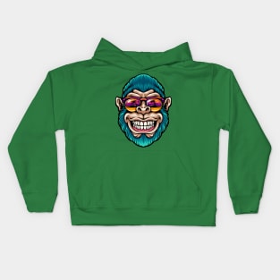 cool monkey head Kids Hoodie